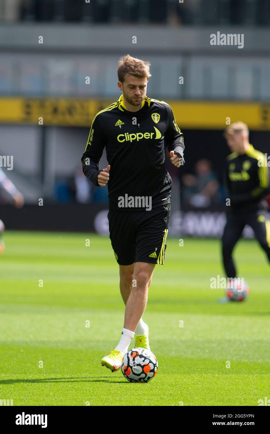 BURNLEY, GROSSBRITANNIEN. 29. AUGUST Patrick Bamford von Leeds United vor dem Premier League-Spiel zwischen Burnley und Leeds United in Turf Moor, Burnley am Sonntag, 29. August 2021. (Kredit: Pat Scaasi | MI Nachrichten) Kredit: MI Nachrichten & Sport /Alamy Live Nachrichten Stockfoto