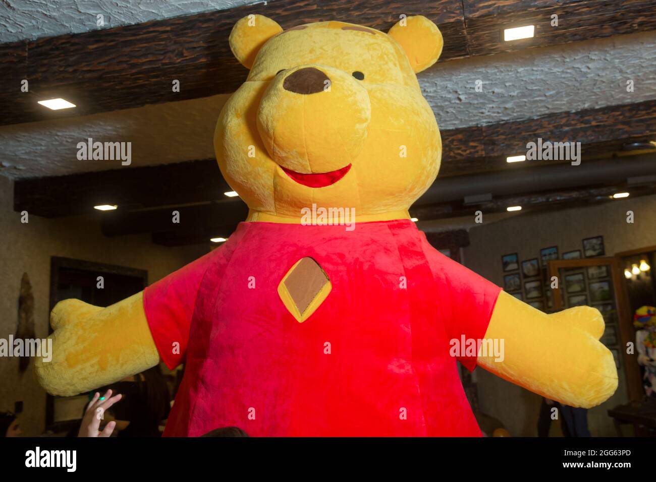 Gelbe Teddybär Maskottchen Kostüme . Teddybär Kostüme billig . Pelz Teddybär Maskottchen Kostüm Teddybär Kostüm Für Erwachsene Kostümkleidung Bär Kostüm Stockfoto