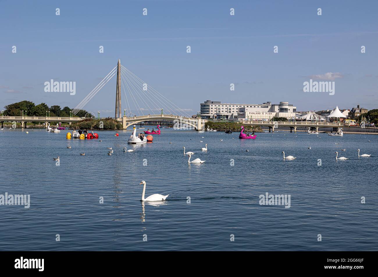 Southport Marine Lake Stockfoto