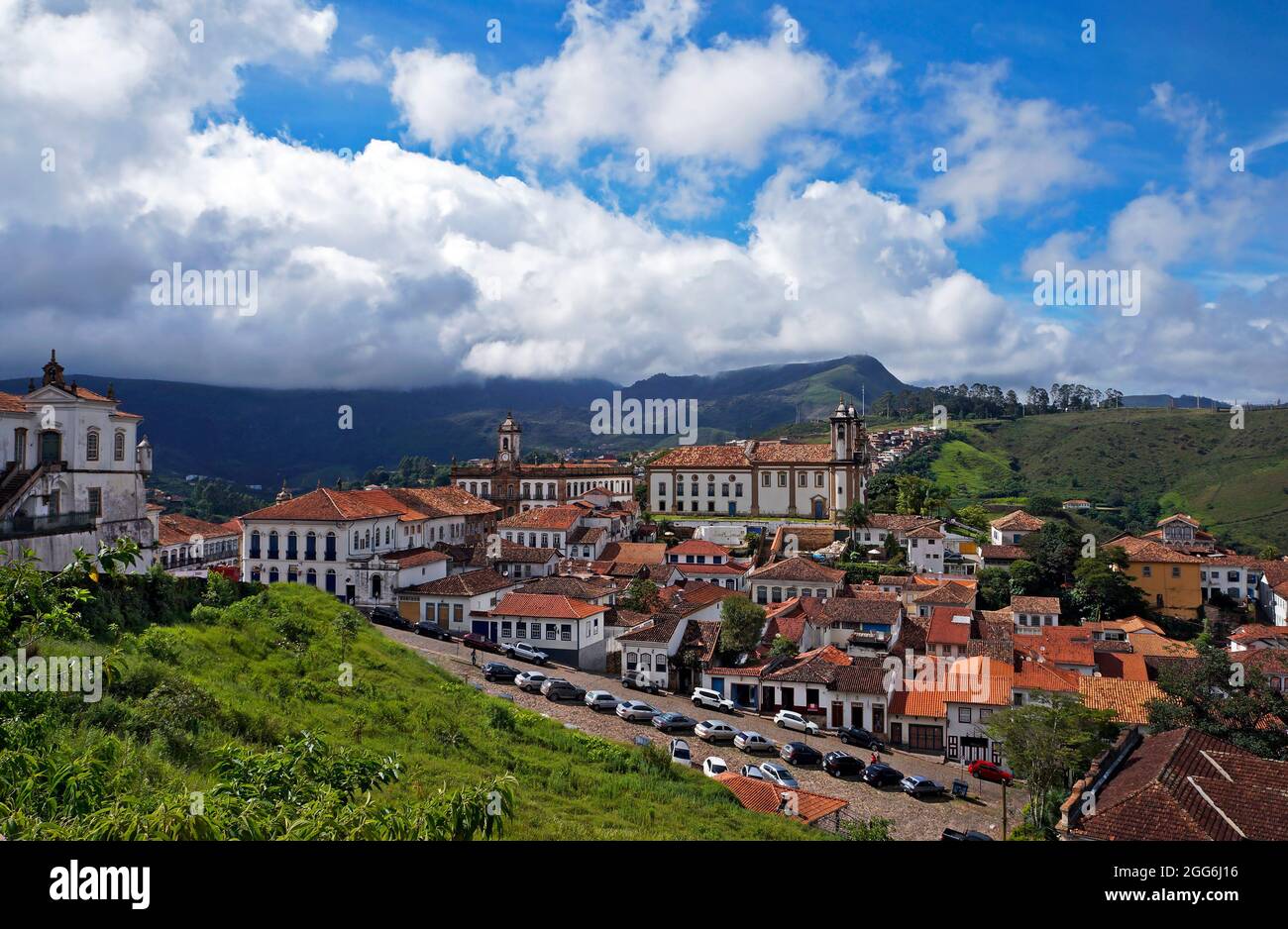 Teilansicht von Ouro Preto, historische Stadt in Brasilien Stockfoto