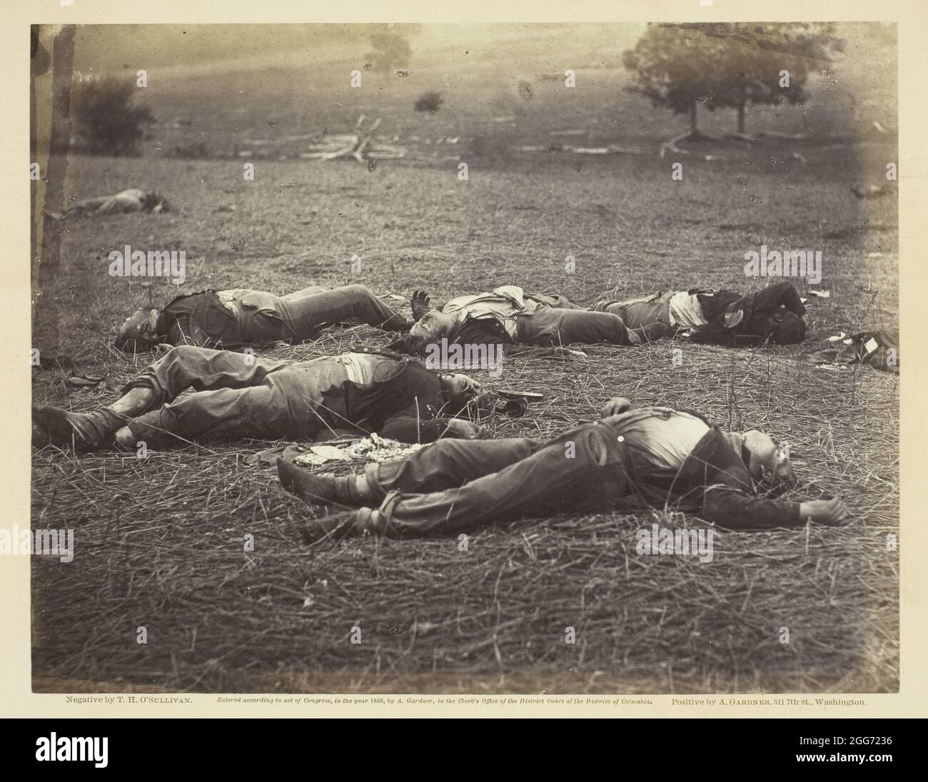 Feld, in dem General Reynolds fiel, Gettysburg von Timothy O’Sullivan, Juli 1863 Stockfoto
