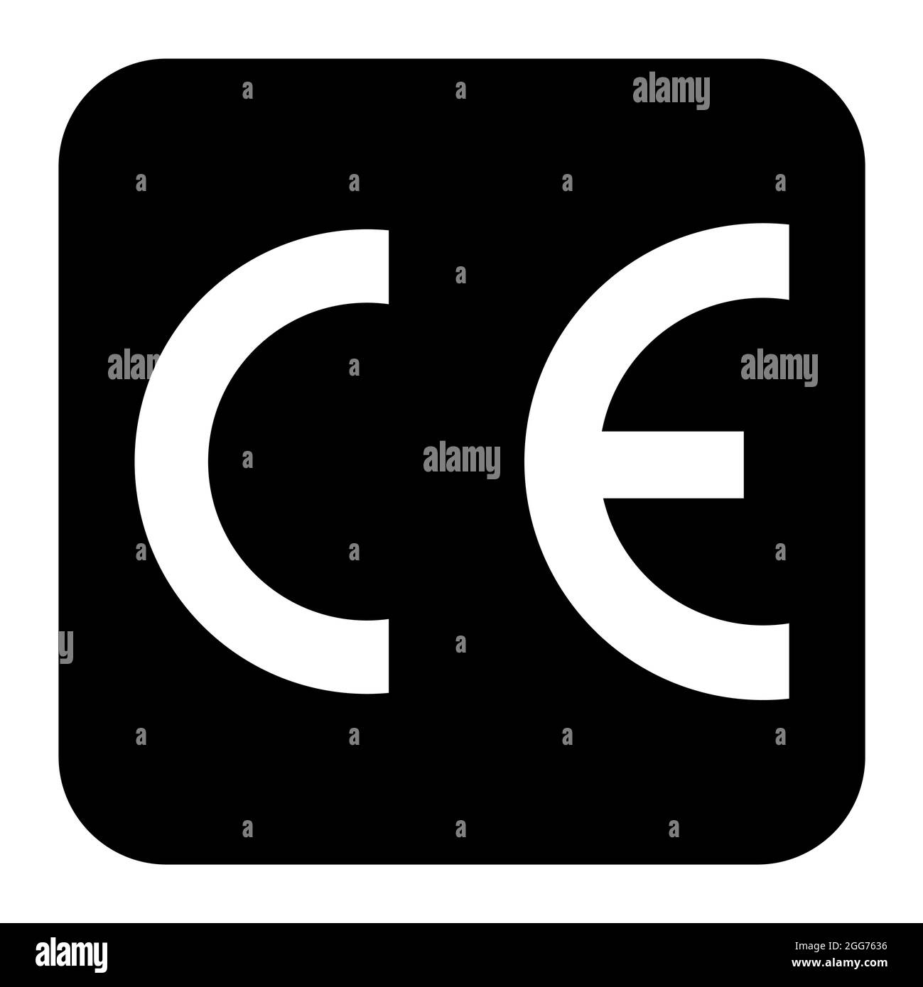 CE-Zeichen Symbol für conformite europeenne, sauber Etikett Produkt, Informationen Vektor Illustration Zeichen . Stock Vektor