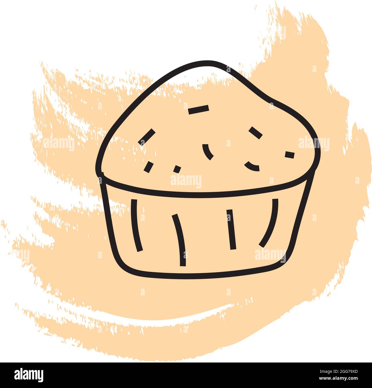 Nährstoffreiche gesunde Muffins, Symboldarstellung, Vektor auf weißem Hintergrund Stock Vektor