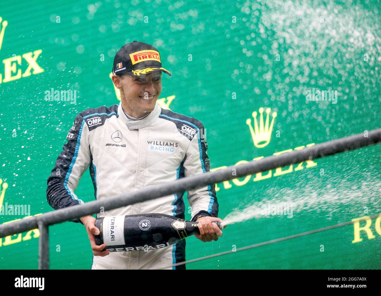 George Williams Racing RUSSELL George (gbr), Williams Racing F1 FW43B, Portrait Podium während ...