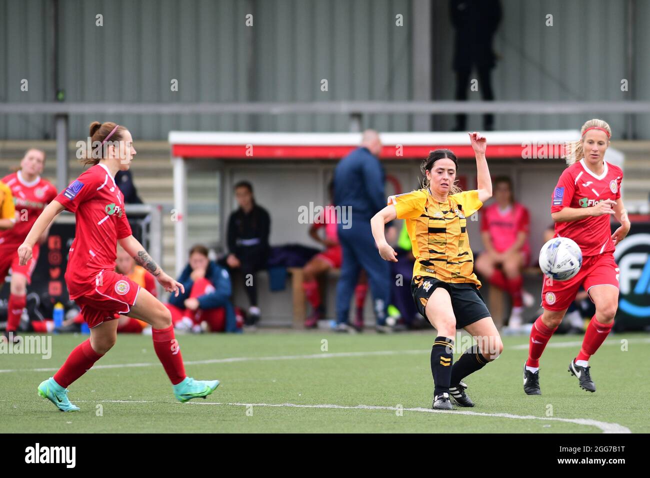 Amy Howlett (7 cambridge united) pb während der Eastern Region National League zwischen Harlow Town und Cambridge United in der Harlow Arena-Harlow-England Stockfoto