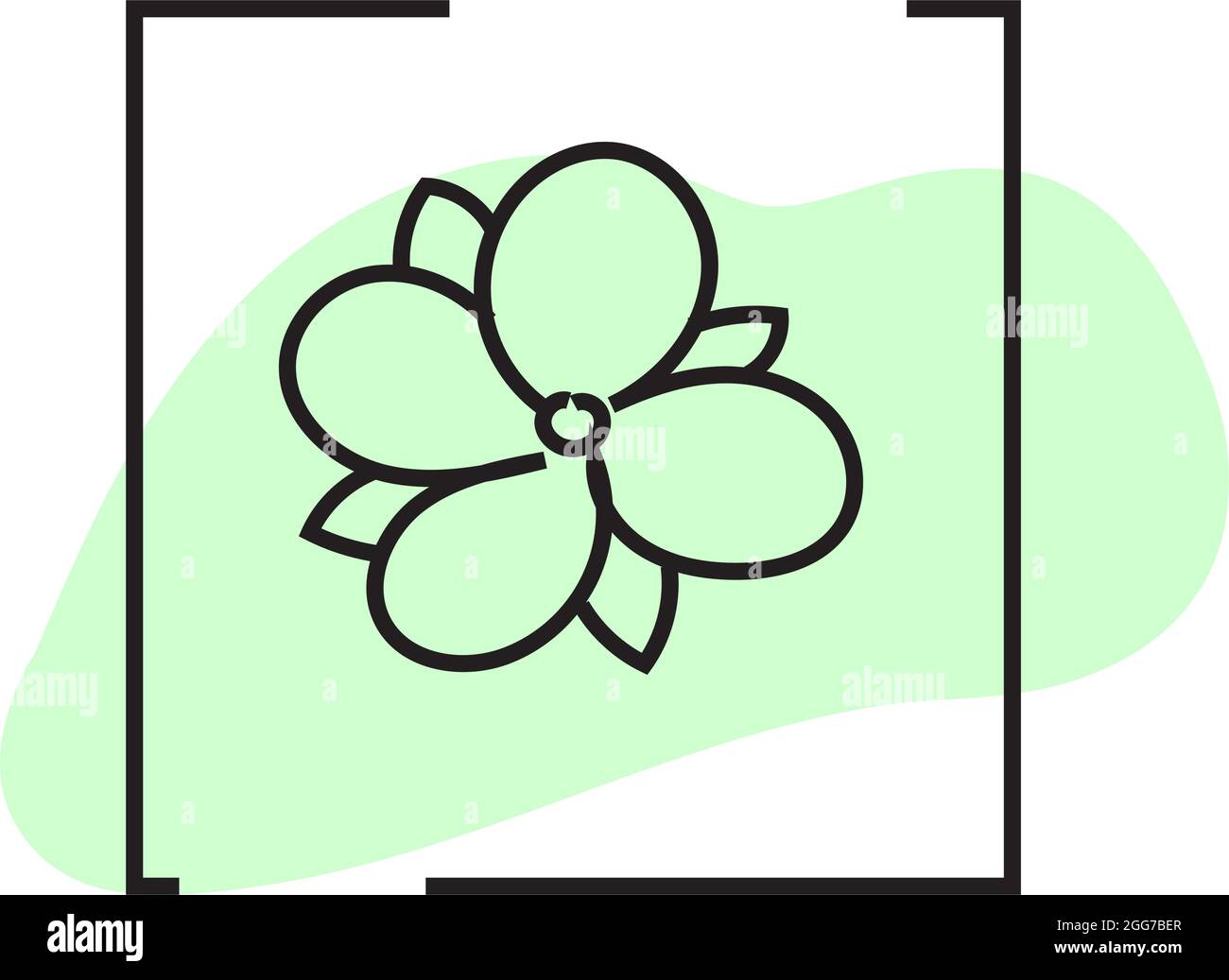 Kleine Gänseblümchen-Blume, Symbolillustration, Vektor auf weißem Hintergrund Stock Vektor