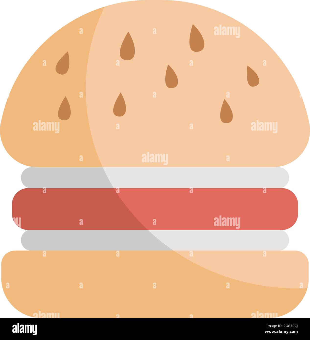 Delivery Burger, Symboldarstellung, Vektor auf weißem Hintergrund Stock Vektor