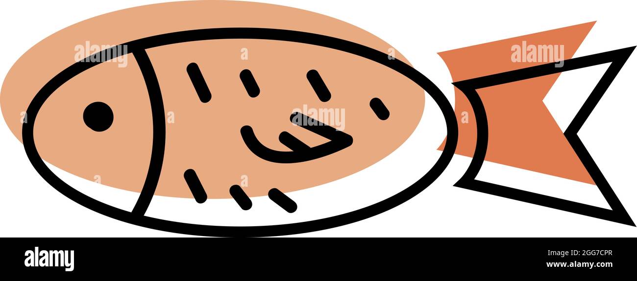 Meeresfische, Symboldarstellung, Vektor auf weißem Hintergrund Stock Vektor