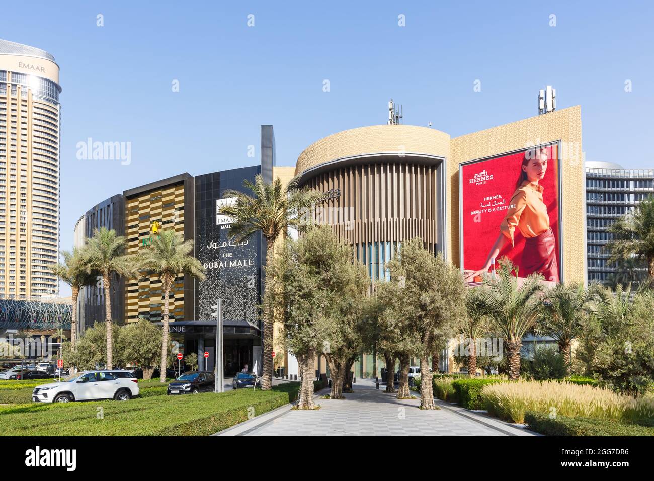 Dubai, Vereinigte Arabische Emirate - 27. Mai 2021: Dubai Mall Luxury Shopping Centre in Dubai, Vereinigte Arabische Emirate. Stockfoto