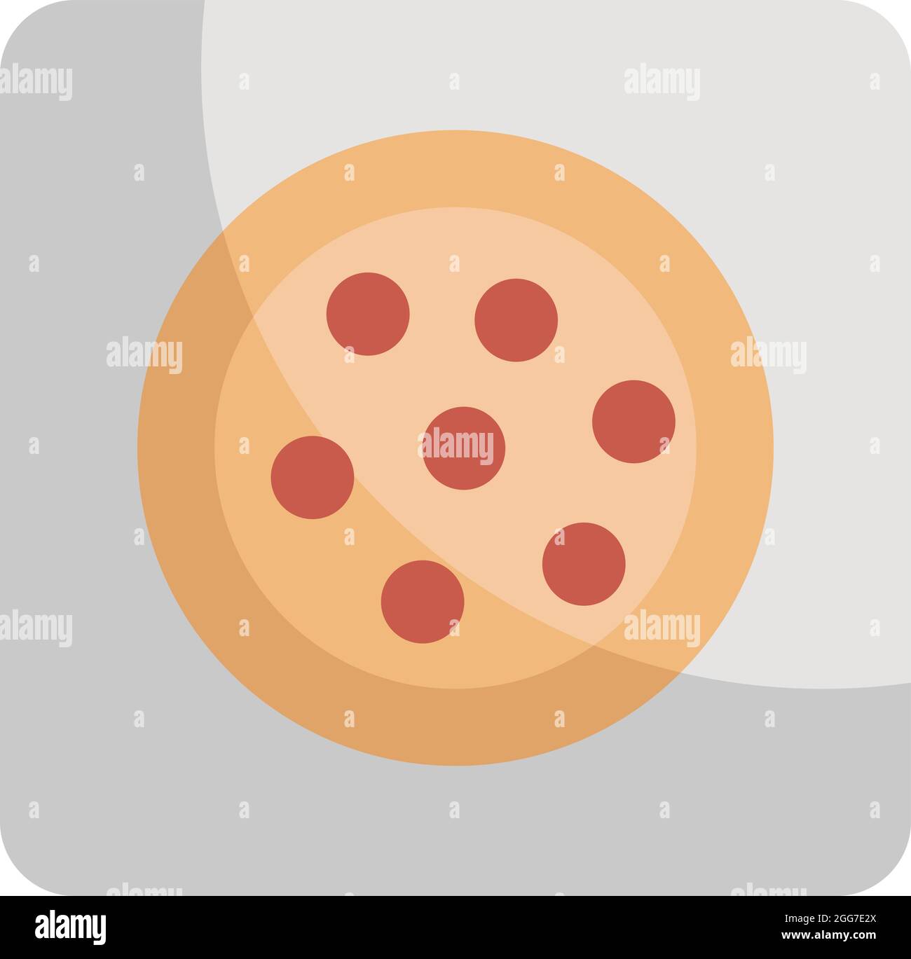 Pizza zur Lieferung, Symbolillustration, Vektor auf weißem Hintergrund Stock Vektor