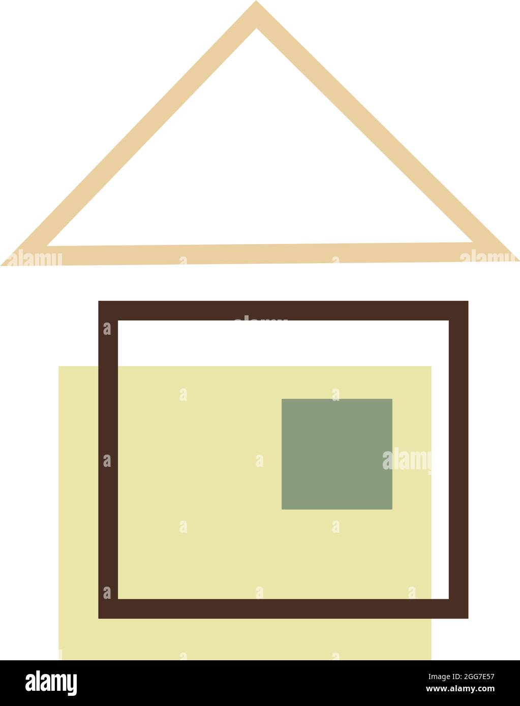 Strandhaus, Symbolillustration, Vektor auf weißem Hintergrund Stock Vektor