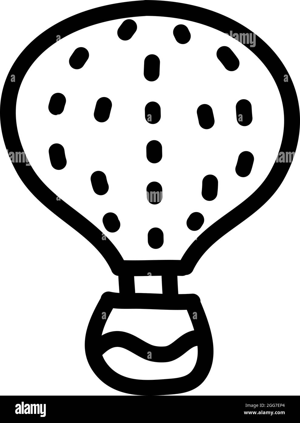 Roziere Ballon, Symbolillustration, Vektor auf weißem Hintergrund Stock Vektor
