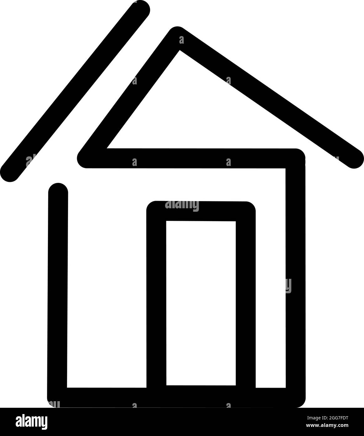 Moderne Hausstruktur, Symbolillustration, Vektor auf weißem Hintergrund Stock Vektor