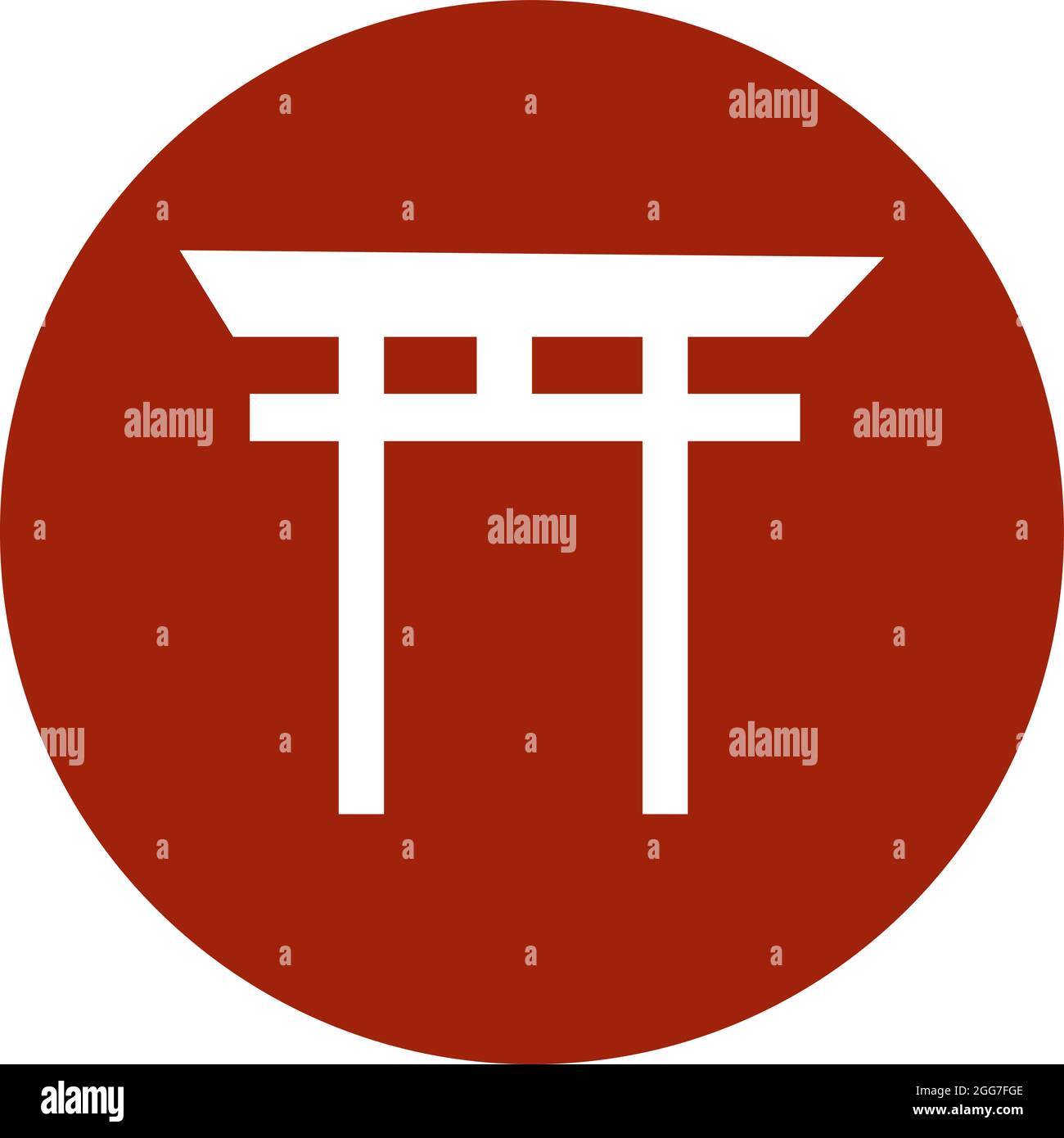 Japanischer inari, Symbolillustration, Vektor auf weißem Hintergrund Stock Vektor