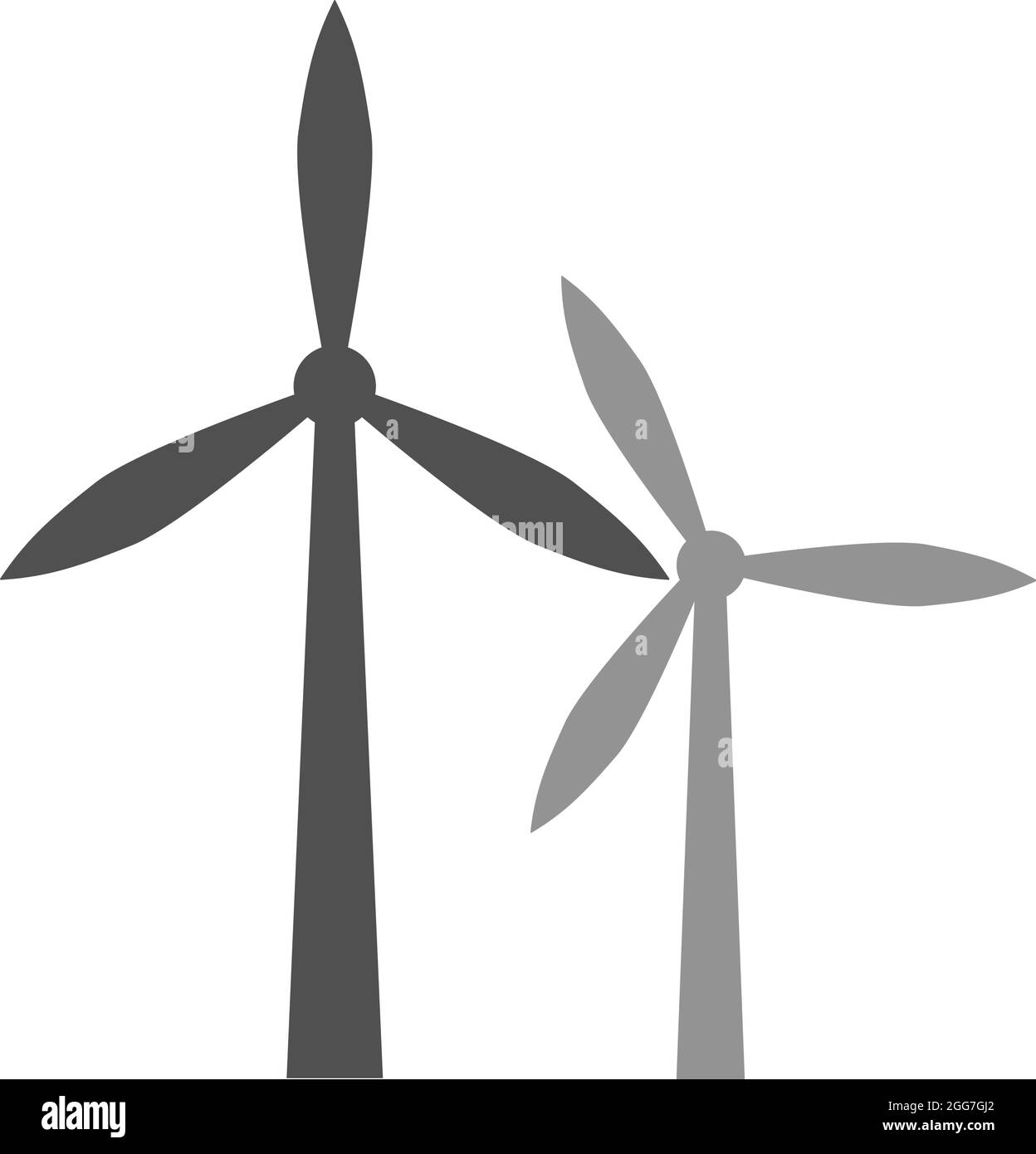 Windenergie , Symbolillustration, Vektor auf weißem Hintergrund Stock Vektor