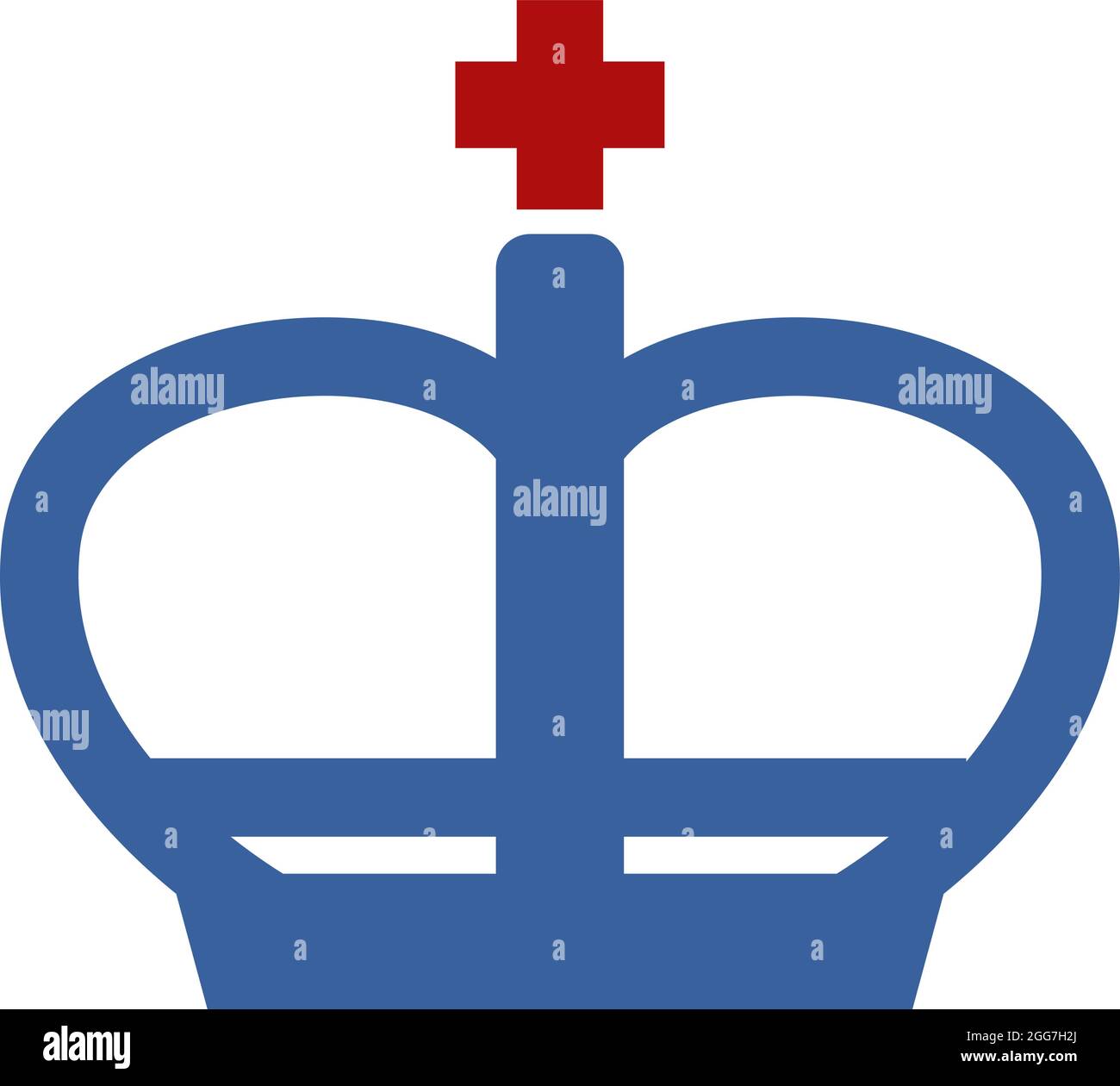 Queens Krone, Symbolillustration, Vektor auf weißem Hintergrund Stock Vektor