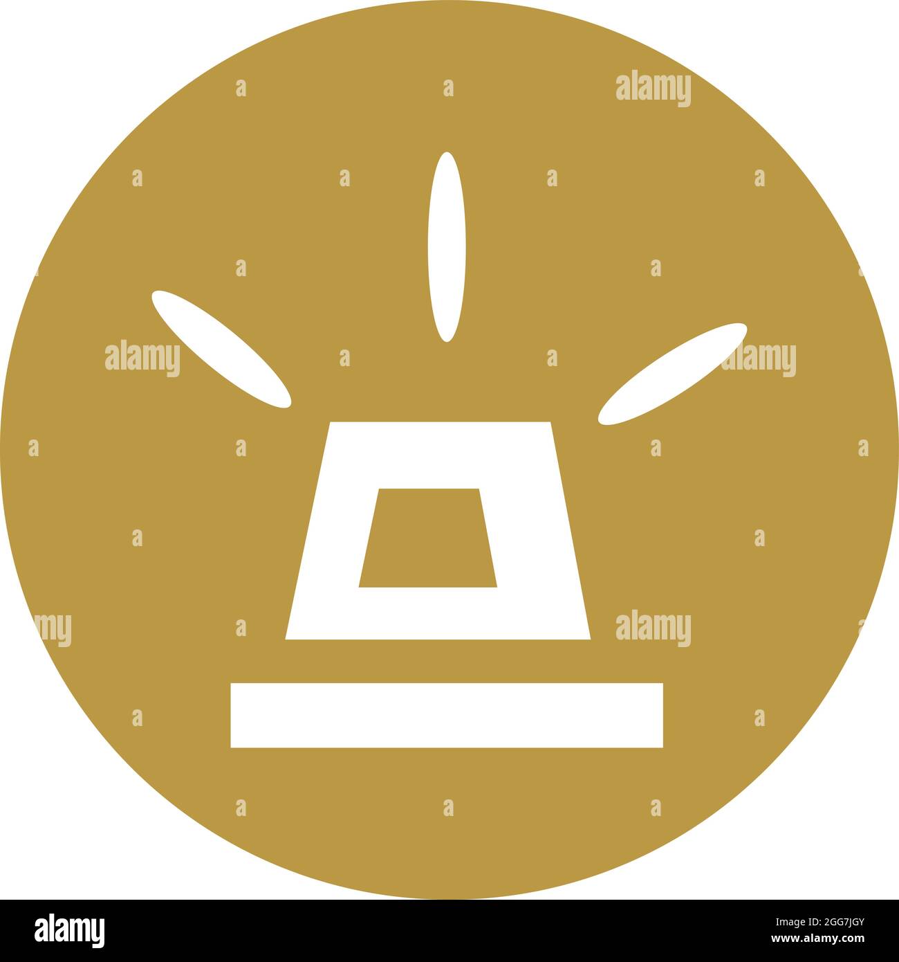 Polizei Auto Licht, Symbol Illustration, Vektor auf weißem Hintergrund Stock Vektor