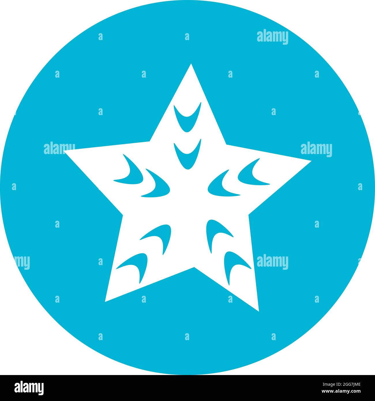 Seesterne, Symbolillustration, Vektor auf weißem Hintergrund Stock Vektor