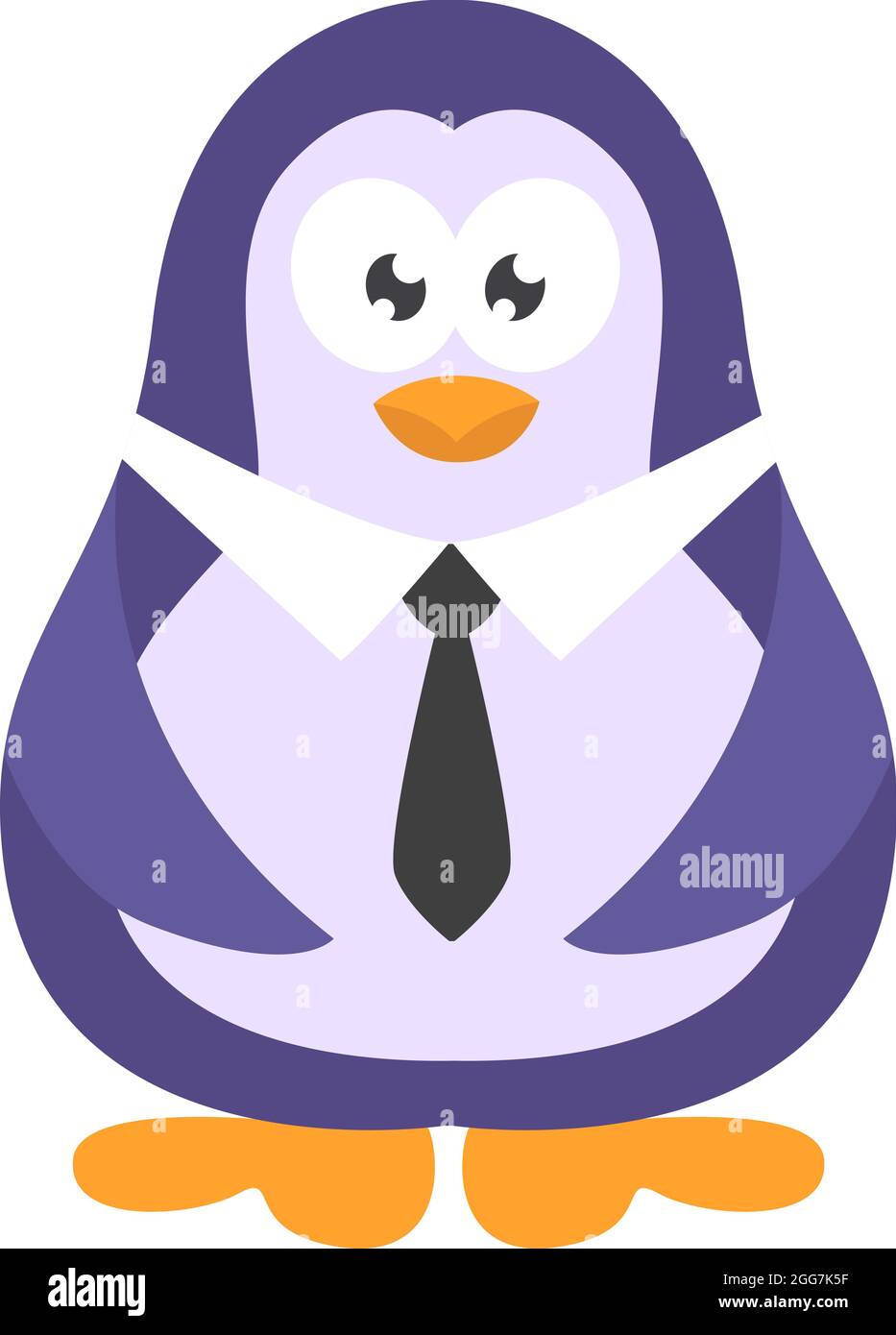 Geschäftsmann Pinguin, Symbol Illustration, Vektor auf weißem Hintergrund Stock Vektor