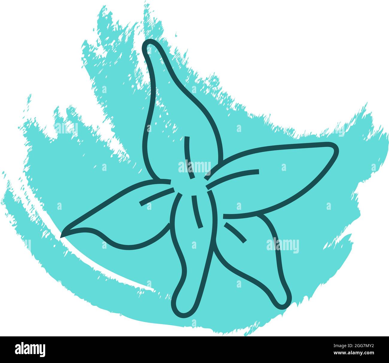 Hübscher Seestern, Symbolillustration, Vektor auf weißem Hintergrund Stock Vektor