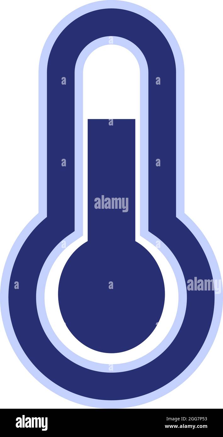 Trockentemperaturlampe, Symboldarstellung, Vektor auf weißem Hintergrund Stock Vektor