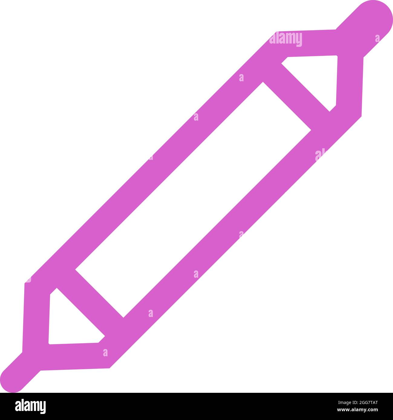 Zweiseitige Markierung, Abbildung, auf weißem Hintergrund. Stock Vektor