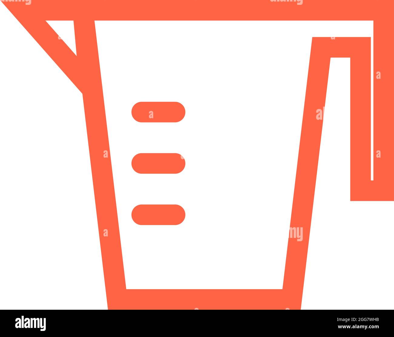 Messbecher, Abbildung, auf weißem Hintergrund. Stock Vektor