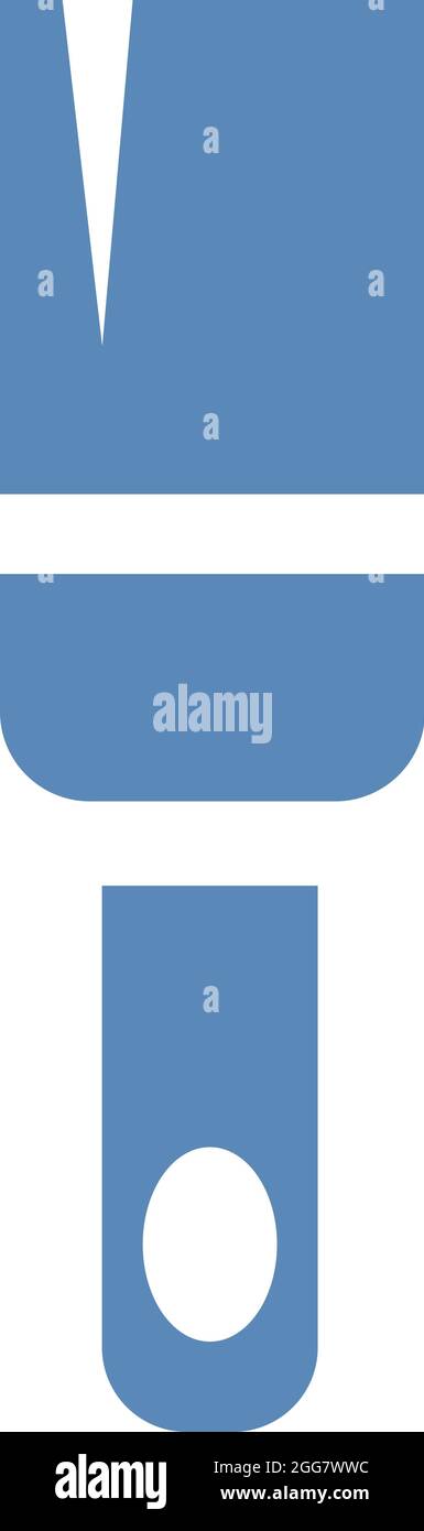 Kleiner Malpinsel, Illustration, auf weißem Hintergrund. Stock Vektor