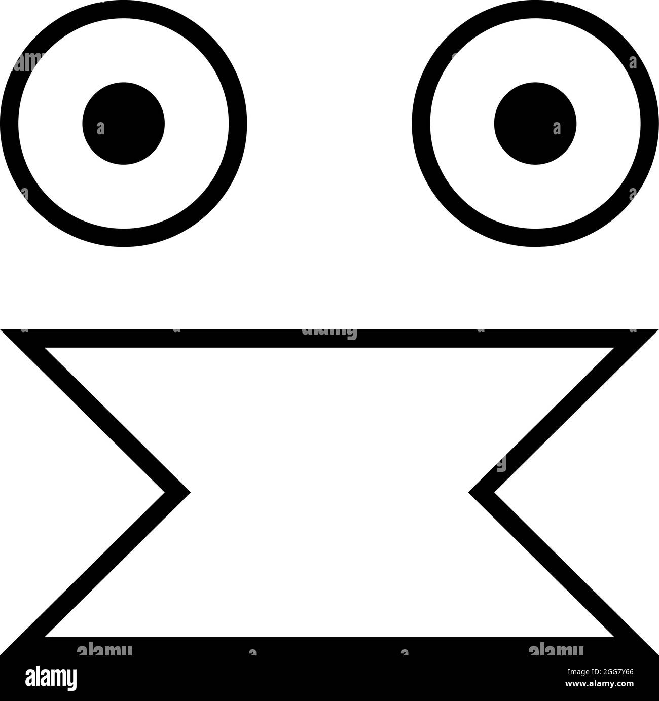 Emoticon schreiendes Gesicht, Illustration, auf weißem Hintergrund. Stock Vektor