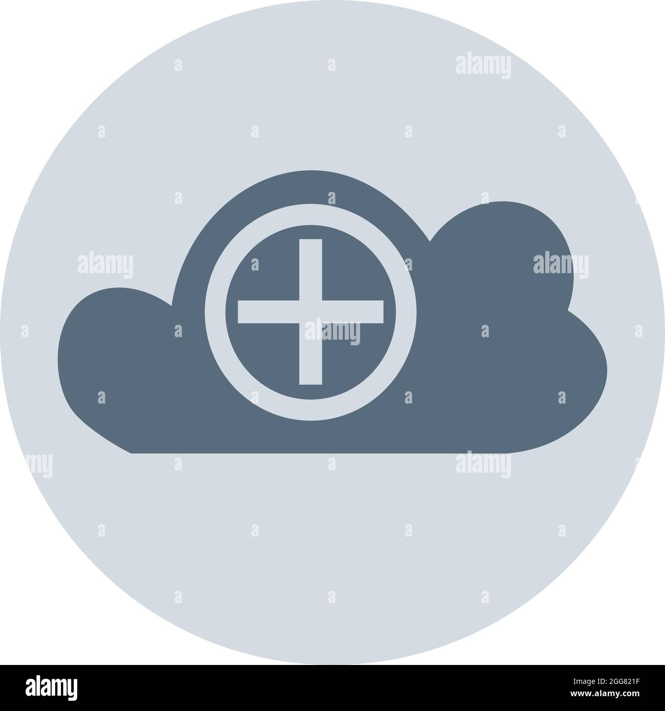 Cloud Upload, Illustration, auf weißem Hintergrund. Stock Vektor