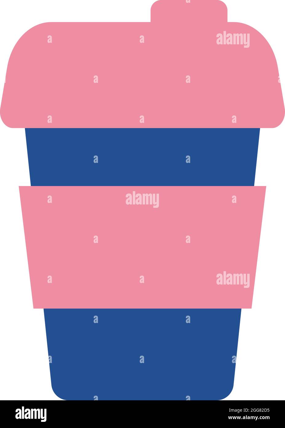 Coffee to go, Illustration, auf weißem Hintergrund. Stock Vektor