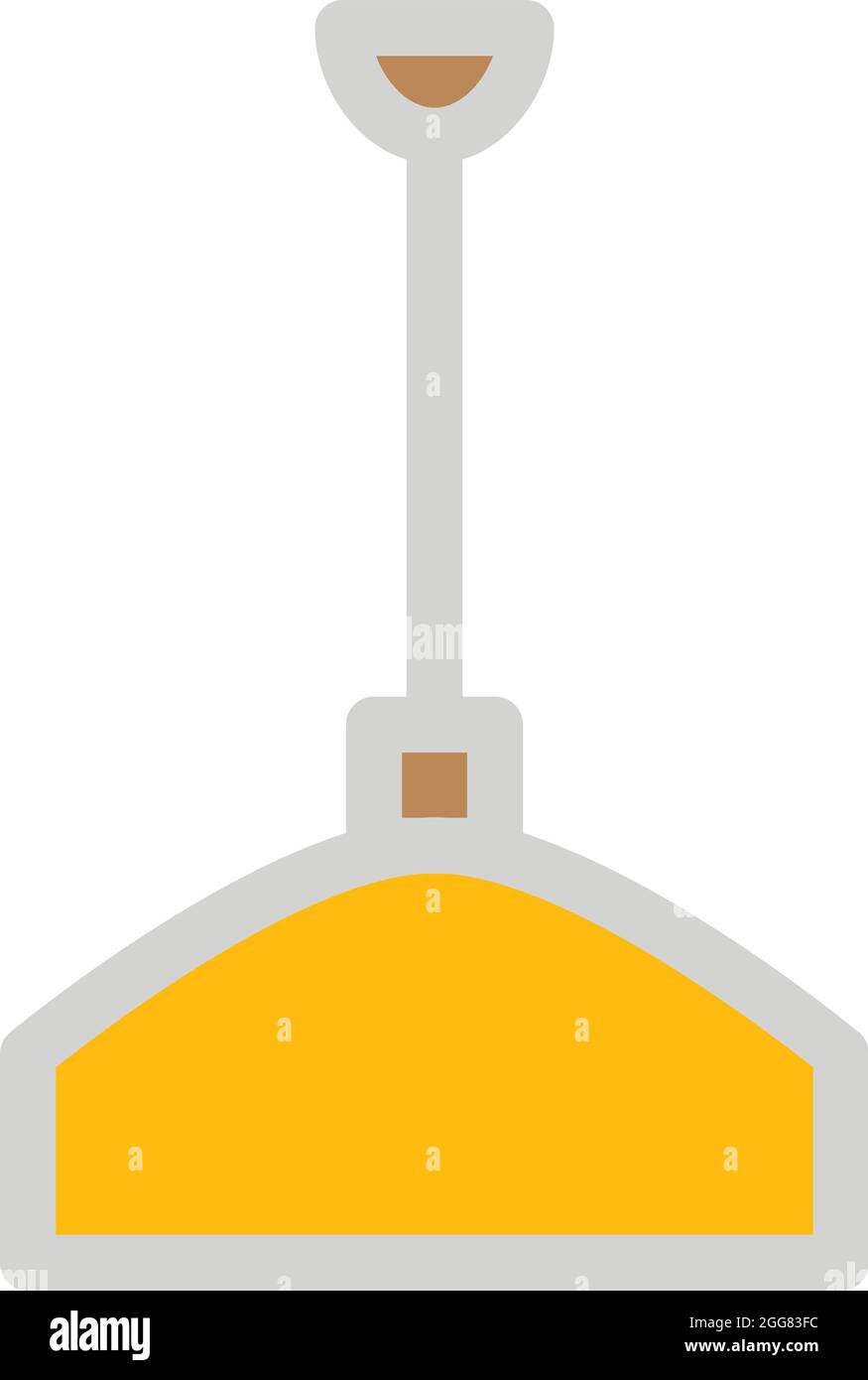 Gelbe Beleuchtung, Illustration, auf weißem Hintergrund. Stock Vektor