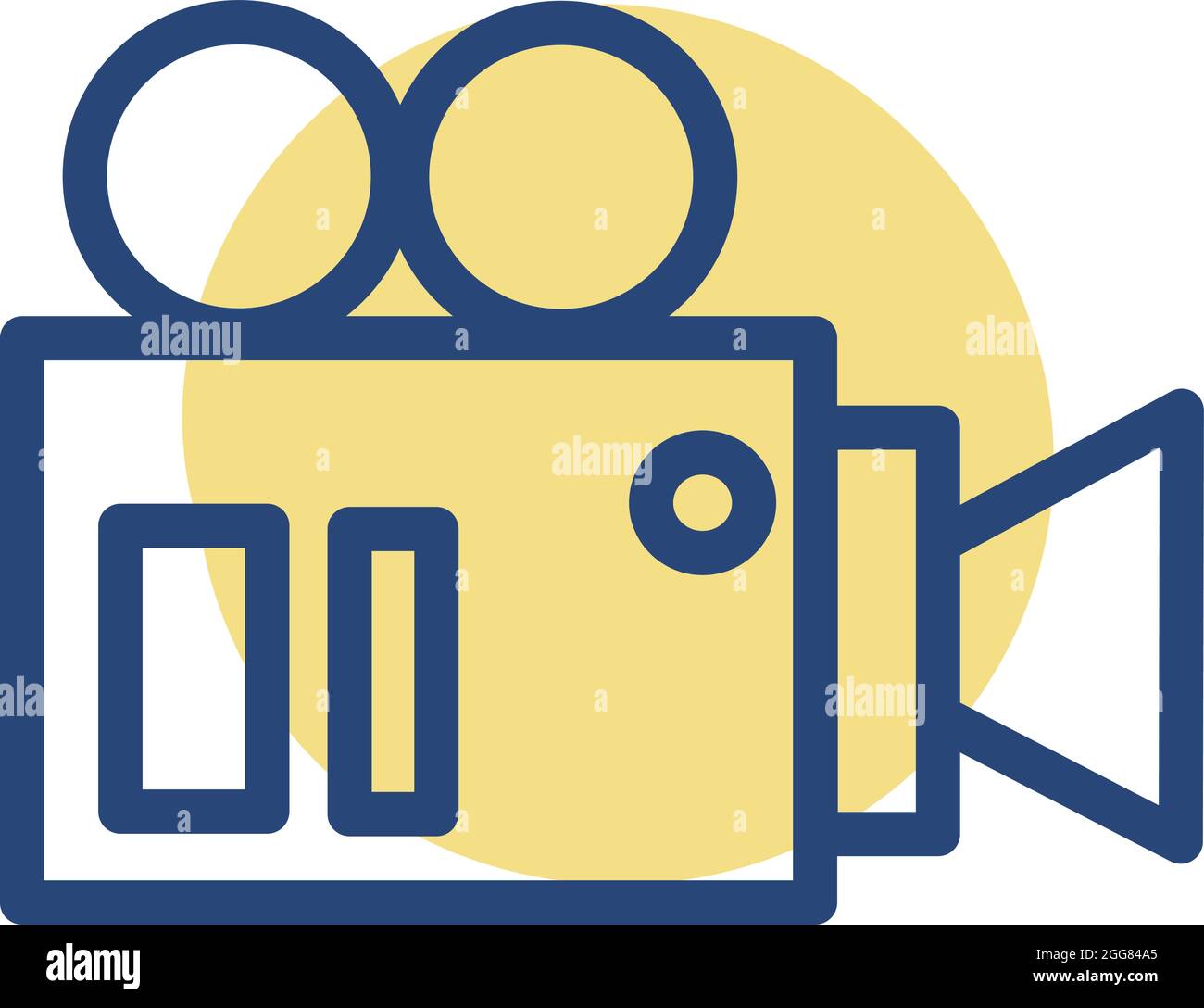 Vintage-Kamera, Illustration, auf weißem Hintergrund. Stock Vektor