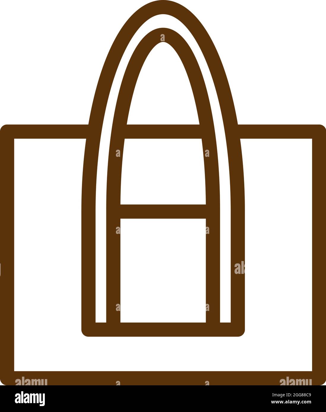 Große Frauentasche, Illustration, Vektor auf weißem Hintergrund. Stock Vektor