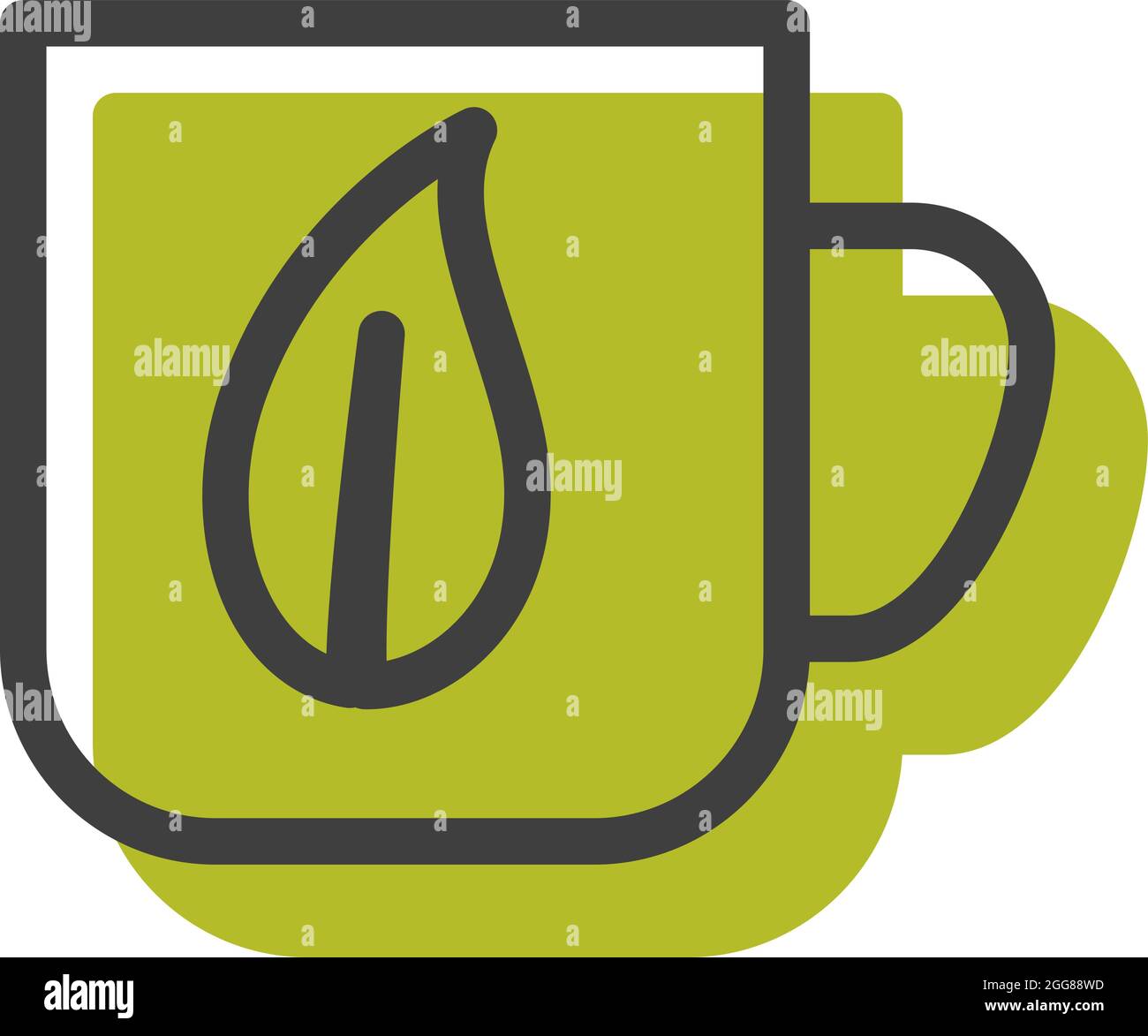 Teetasse, Illustration, Vektor auf weißem Hintergrund. Stock Vektor