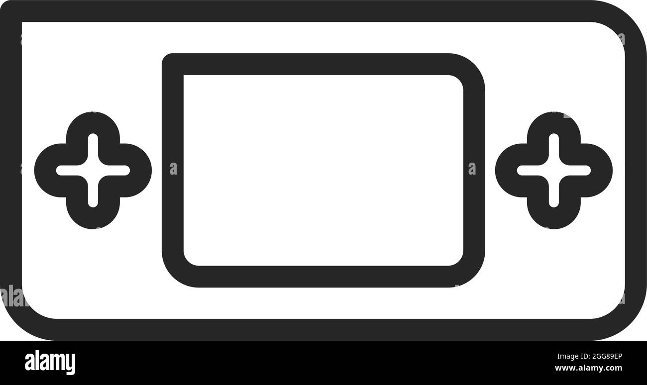 Gamepad, Illustration, Vektor auf weißem Hintergrund. Stock Vektor