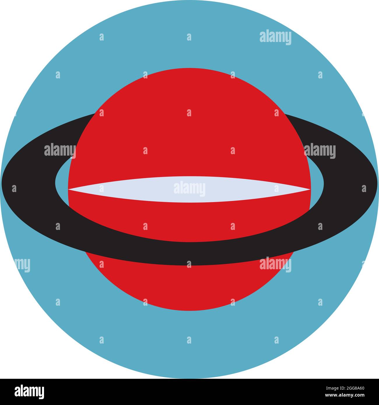 Roter Globus, Illustration, Vektor auf weißem Hintergrund. Stock Vektor