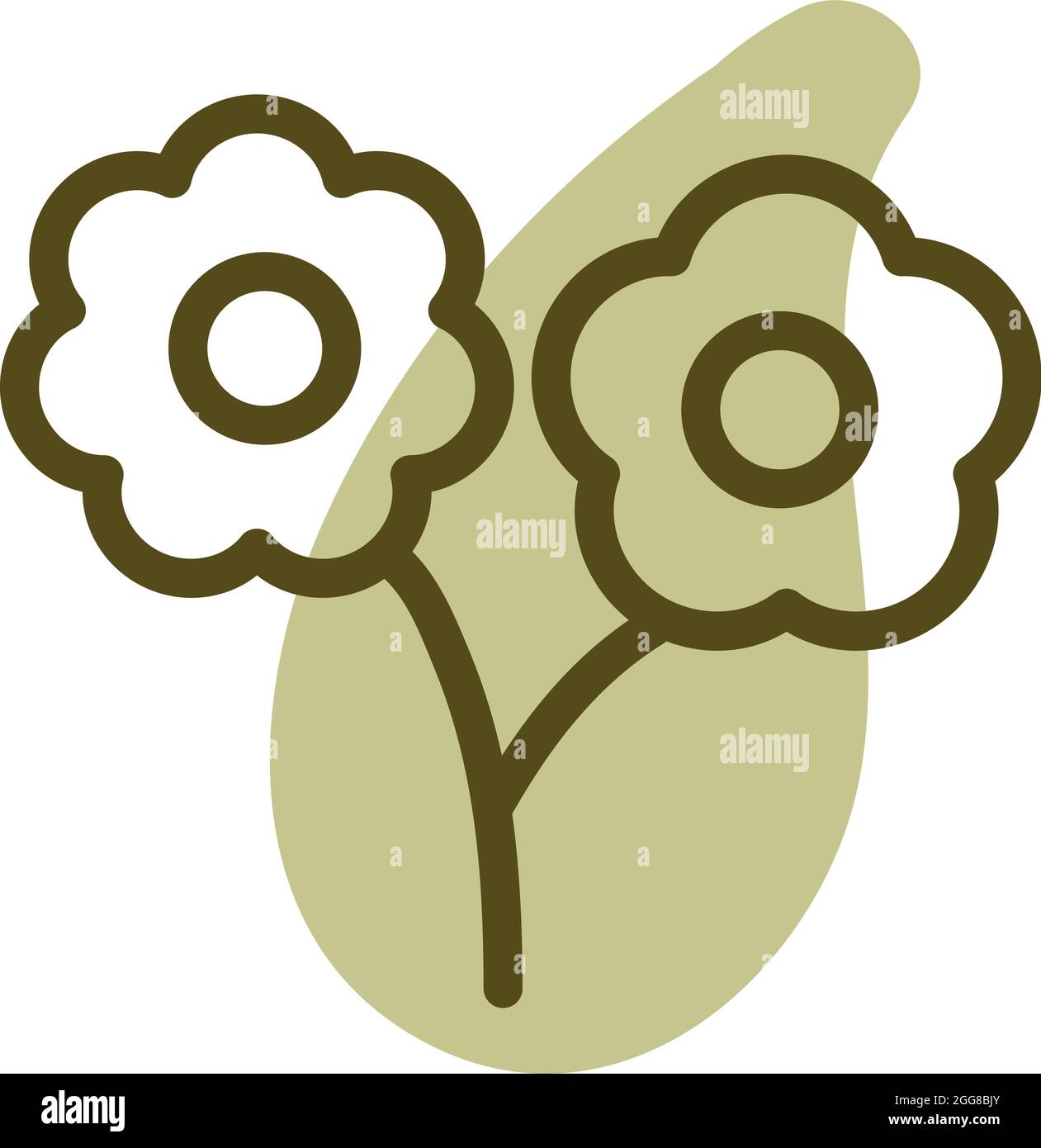 Gartenblumen, Illustration, Vektor auf weißem Hintergrund. Stock Vektor