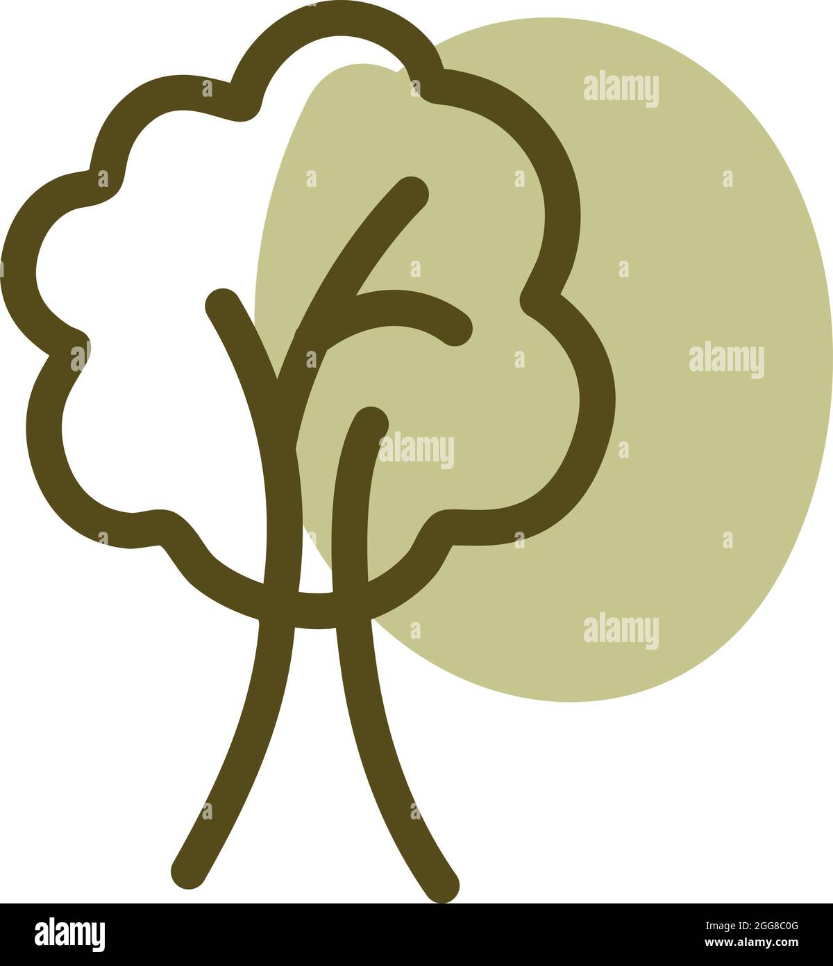 Gartenbaum, Illustration, Vektor auf weißem Hintergrund. Stock Vektor