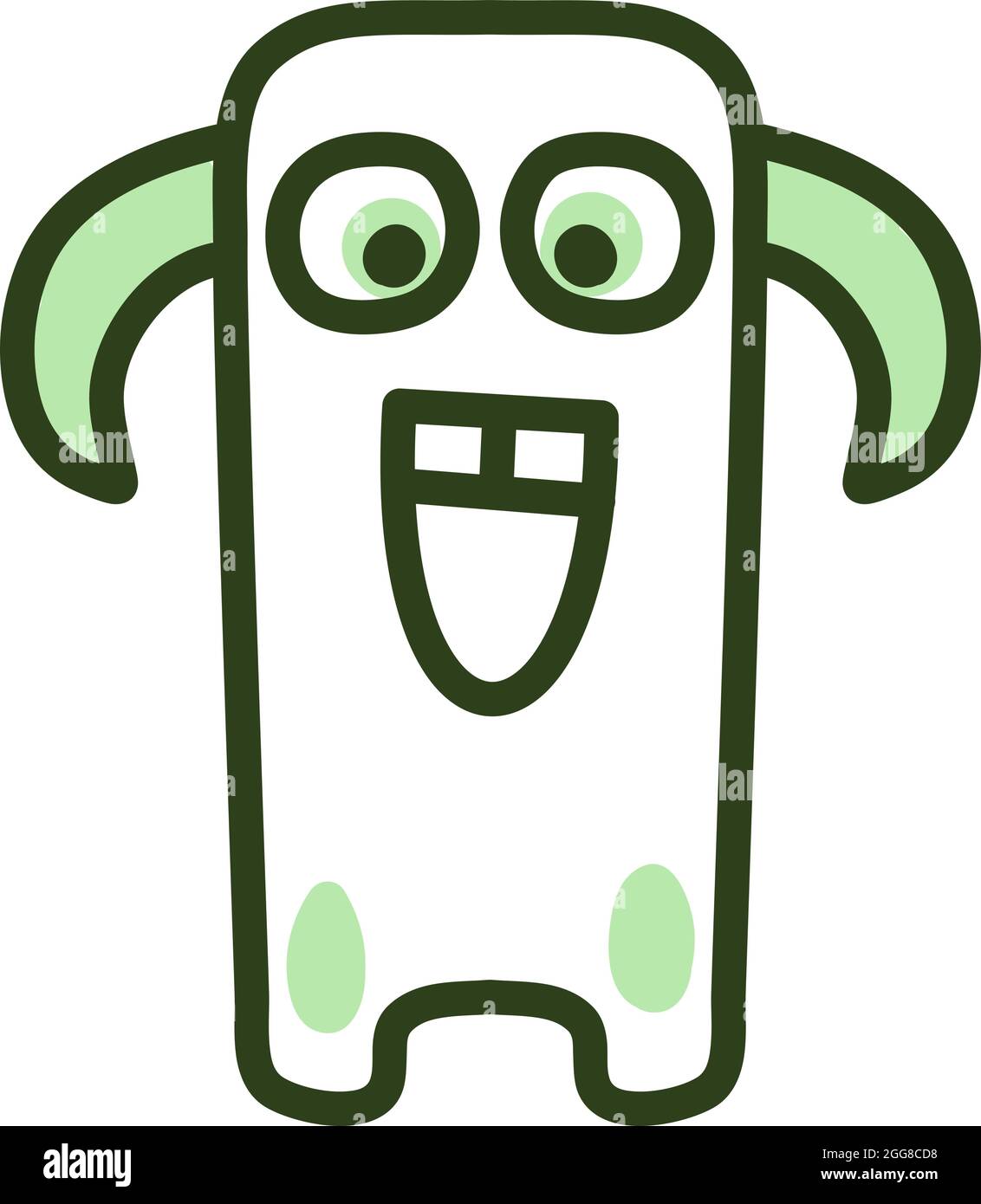 Niedliches Baby Monster, Illustration, Vektor auf weißem Hintergrund. Stock Vektor