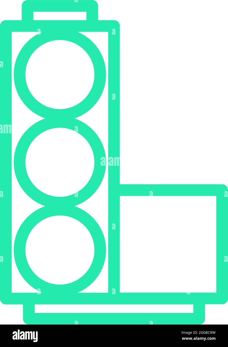 Ampel, Illustration, Vektor auf weißem Hintergrund. Stock Vektor