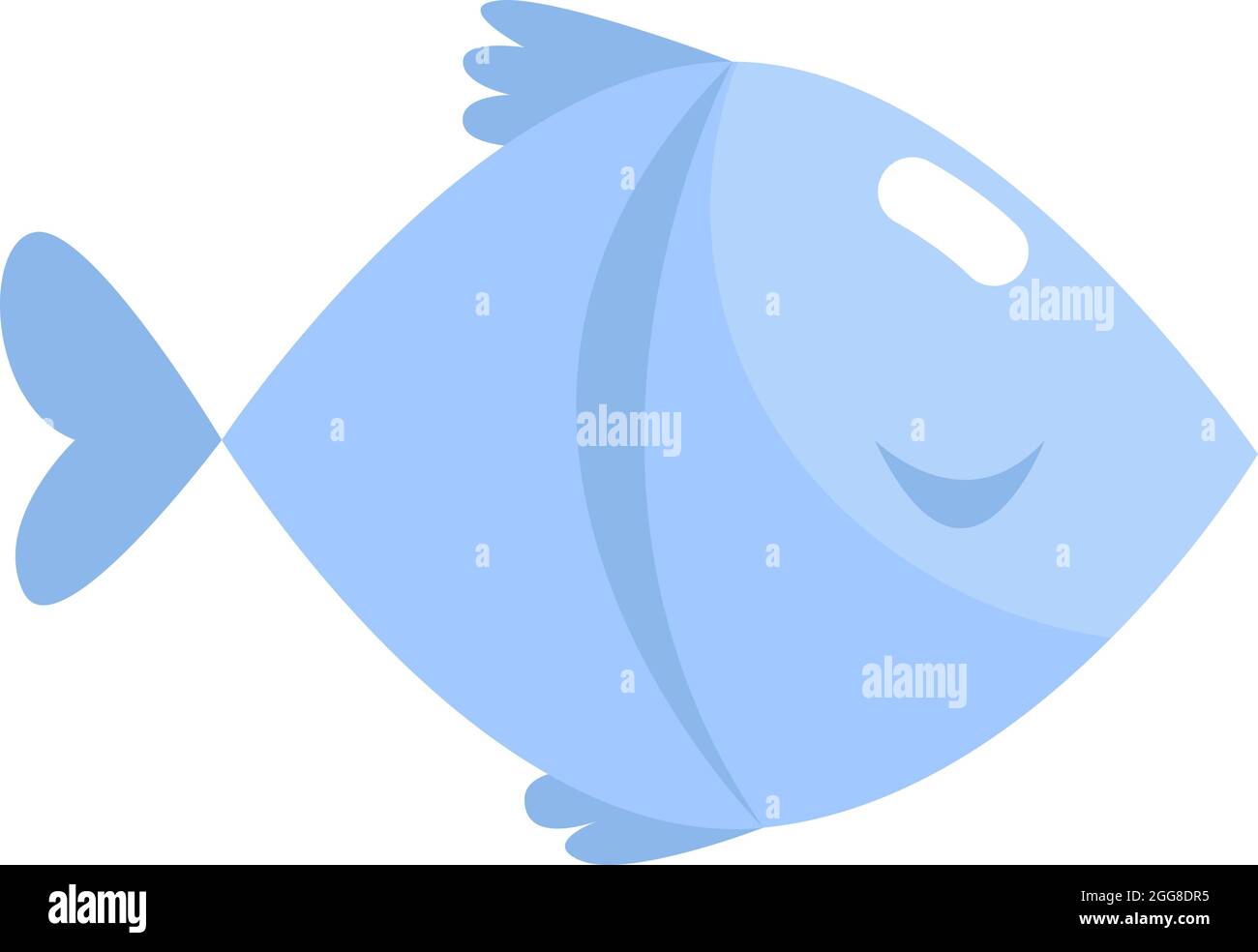 Fischgericht, Illustration, Vektor auf weißem Hintergrund. Stock Vektor