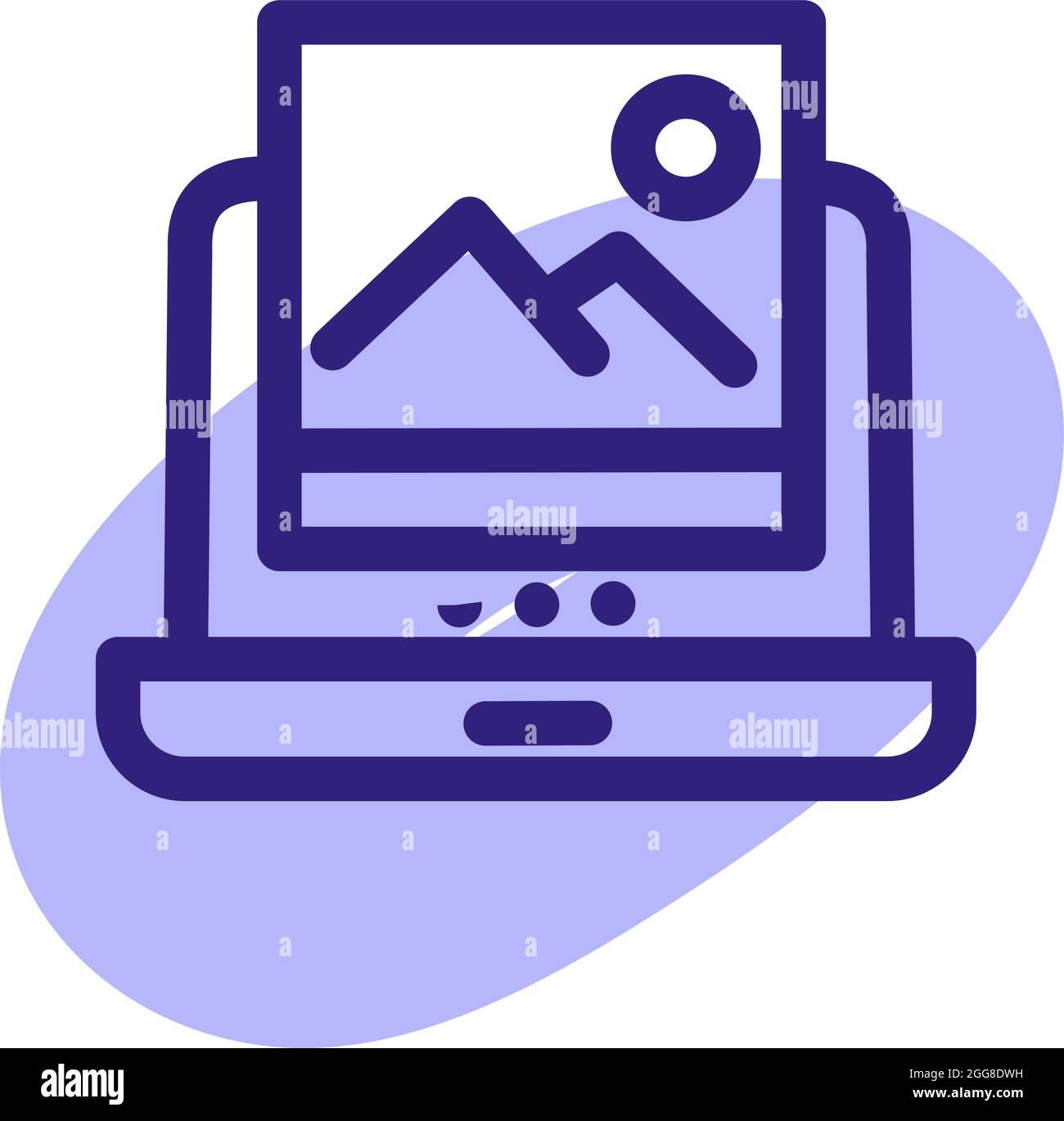 Violette Fotografie, Illustration, Vektor auf weißem Hintergrund. Stock Vektor