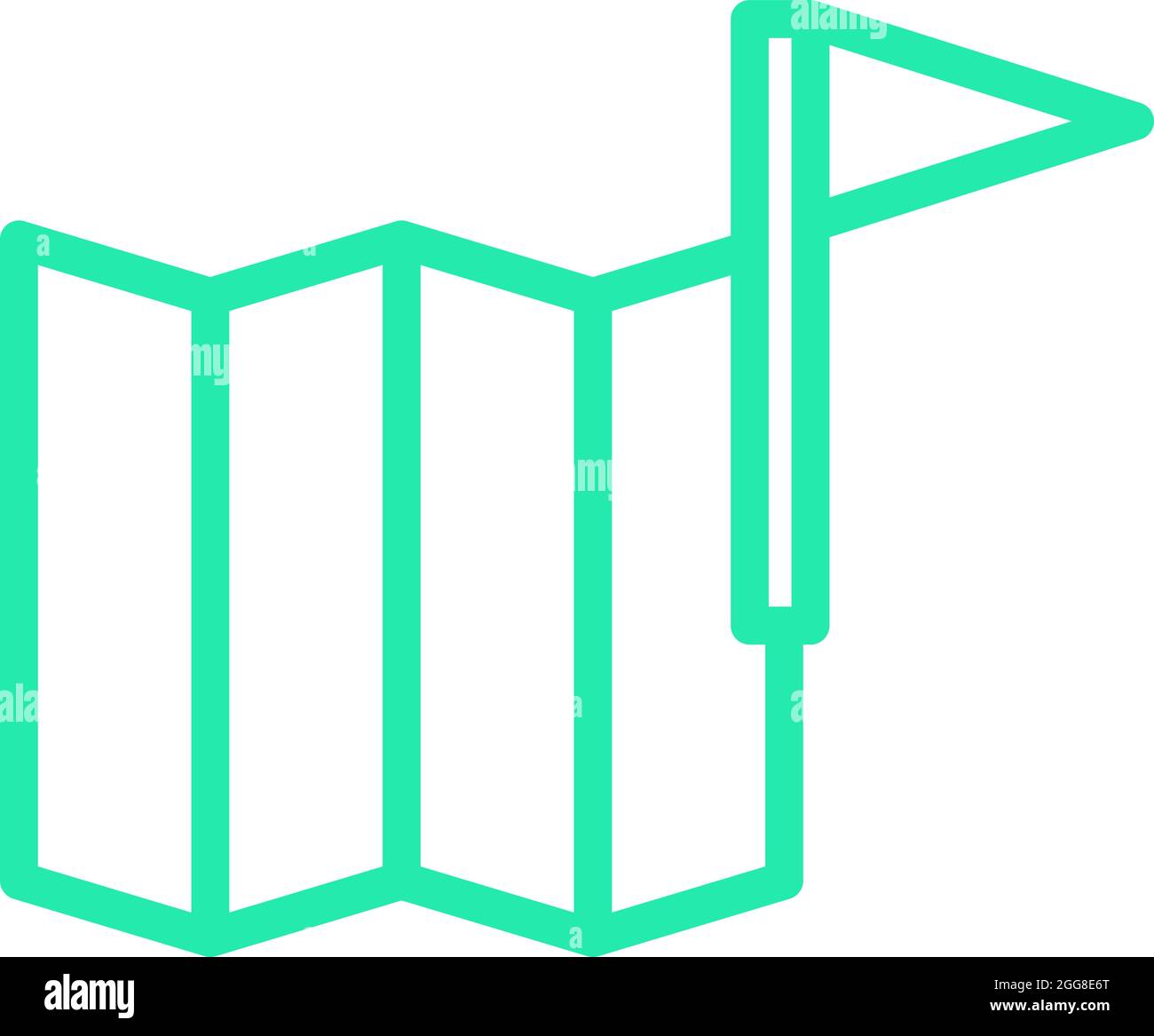 Reiseflagge, Illustration, Vektor auf weißem Hintergrund. Stock Vektor