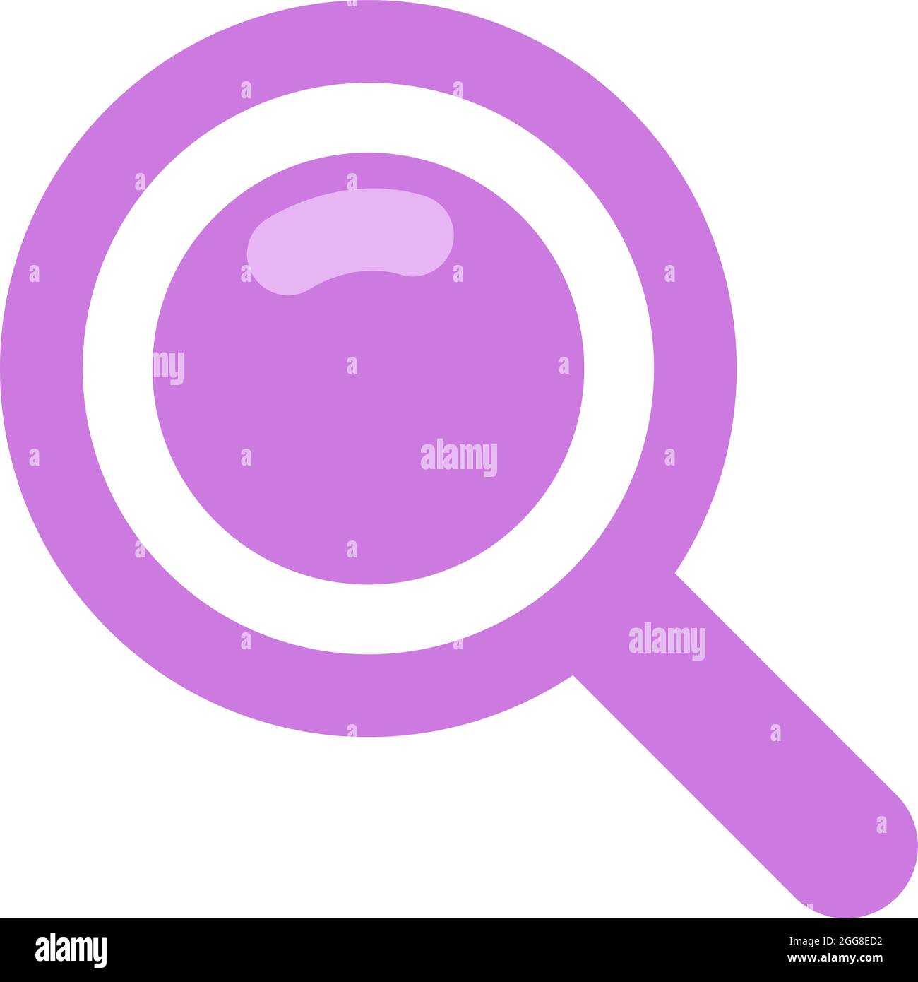 Violette Suchlupe, Illustration, Vektor auf weißem Hintergrund. Stock Vektor