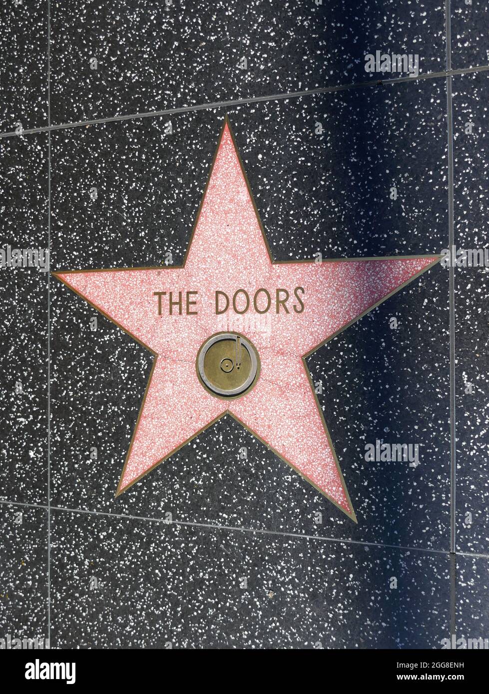 Hollywood, Kalifornien, USA 26. August 2021 EIN allgemeiner Blick auf die Atmosphäre des Doors Star auf dem Hollywood Walk of Fame am 26. August 2021 in Hollywood, Kalifornien, USA. Foto von Barry King/Alamy Stockfoto Stockfoto