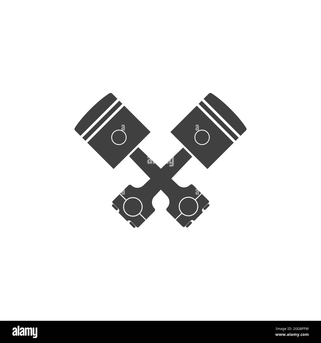 Vorlage zur Illustration des Kolbensymbols Stockfoto