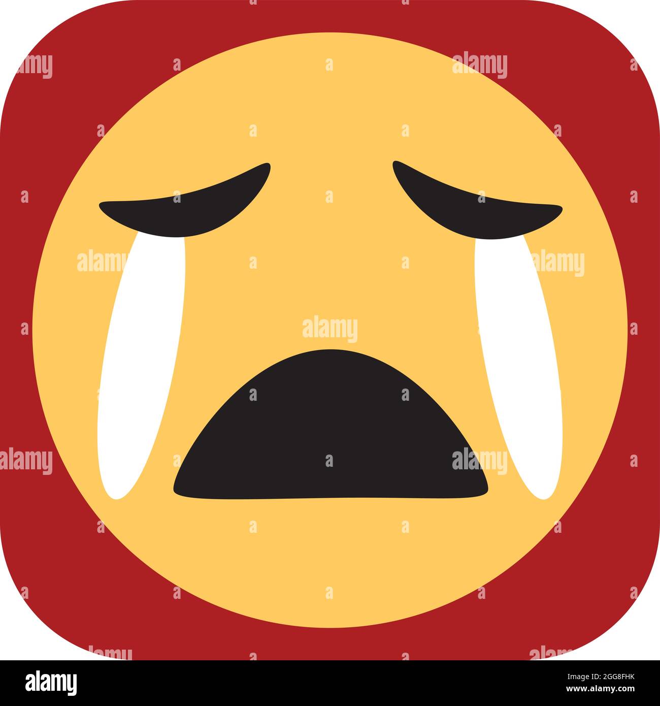 Emoji mit Tränen, Illustration, Vektor auf weißem Hintergrund. Stock Vektor