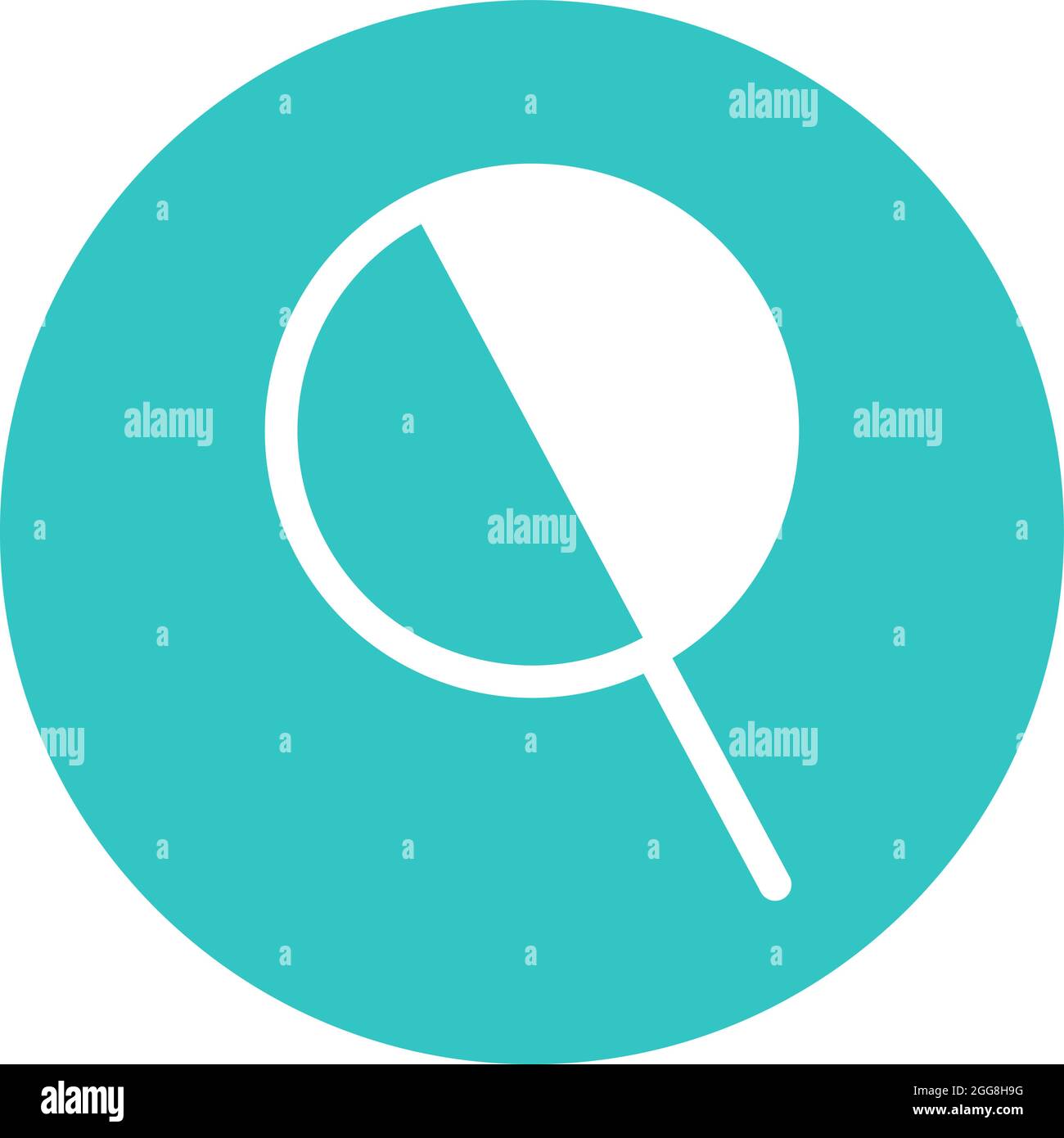 Lupe, Illustration, Vektor für die Websuche auf weißem Hintergrund. Stock Vektor