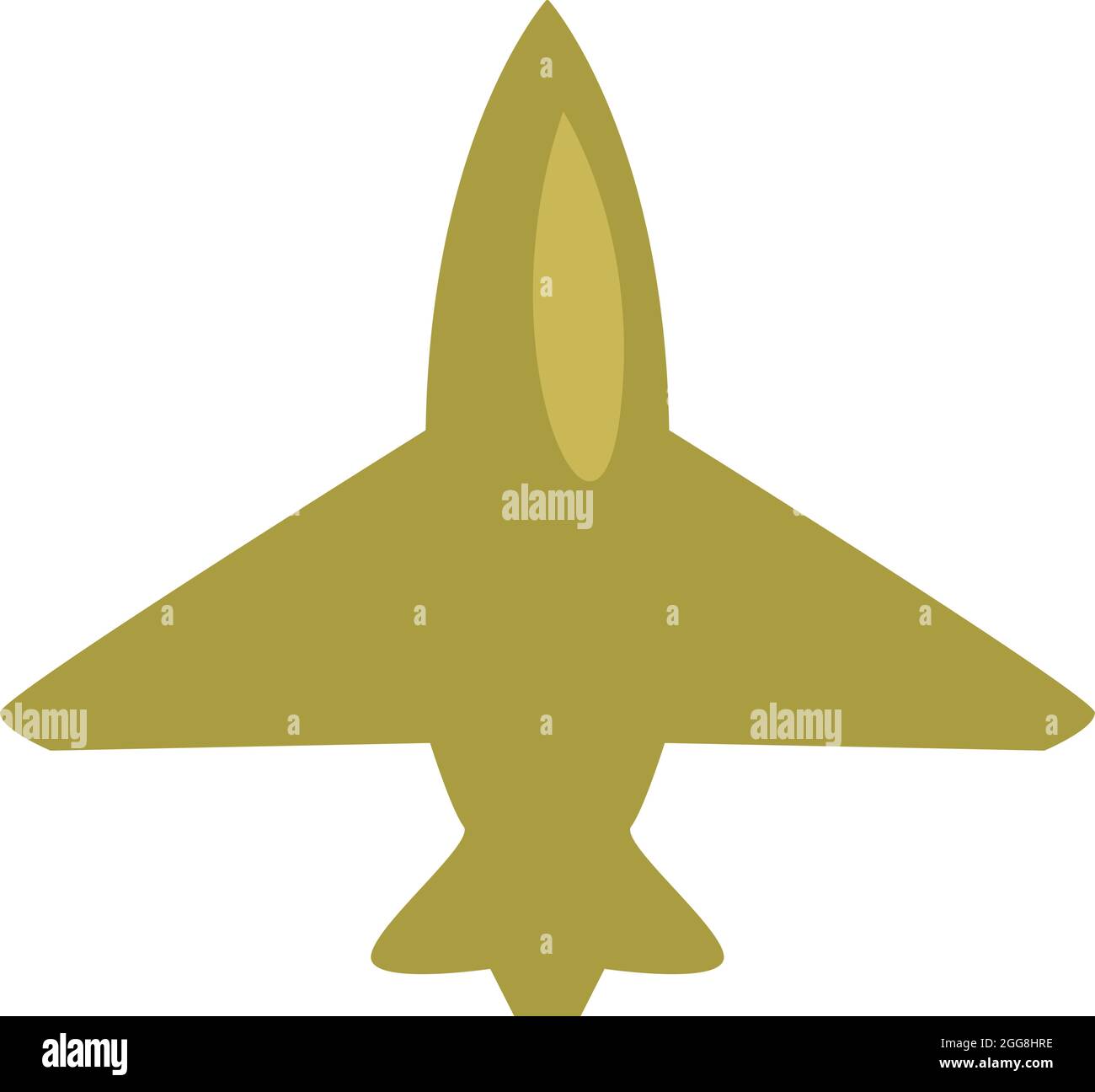 Grünes Kampfflugzeug, Illustration, Vektor, auf weißem Hintergrund. Stock Vektor